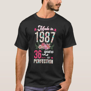 36th Birthday 36 Years Old Women Men Born In 1987 T-Shirt