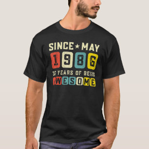 36th Birthday Awesome Since May 1986 Vintage T-Shirt