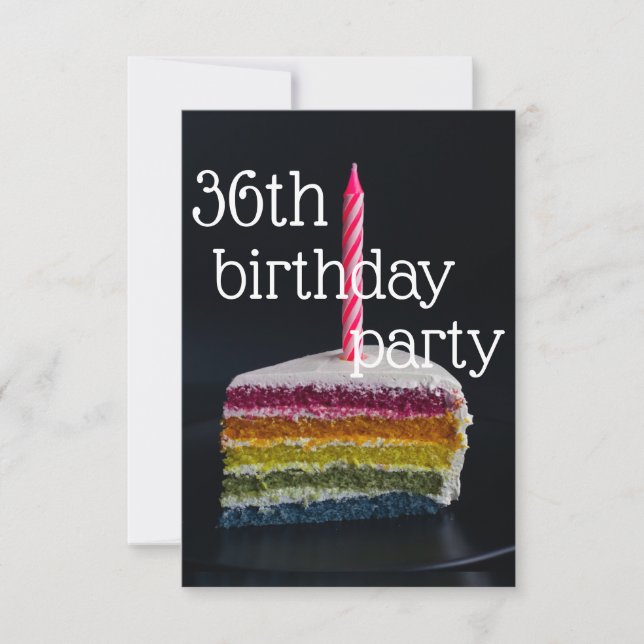 36th birthday invitation (Front)