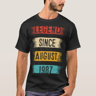 36th birthday Retro Vintage Legend Since August 19 T-Shirt