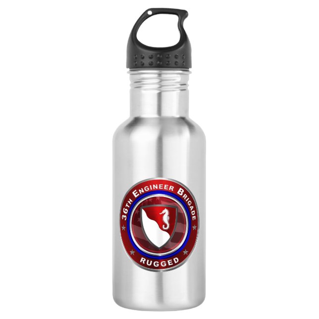 36th Engineer Brigade “Rugged” 710 Ml Water Bottle (Front)