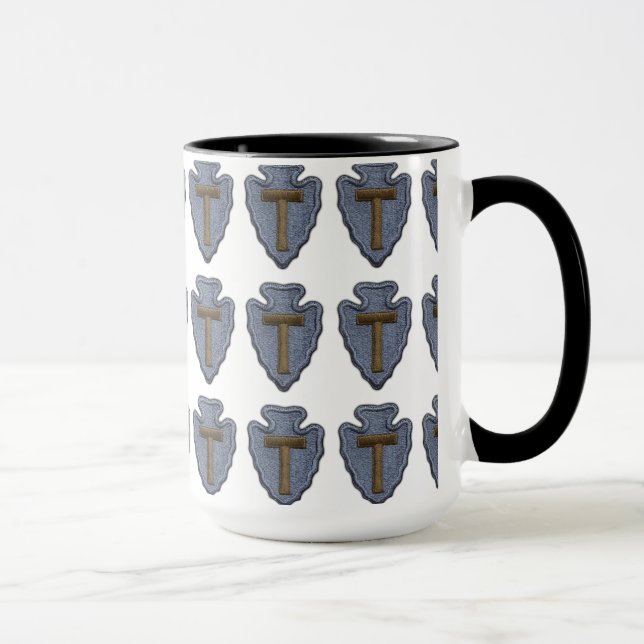 36th infantry division vets patch frosty Mug (Right)