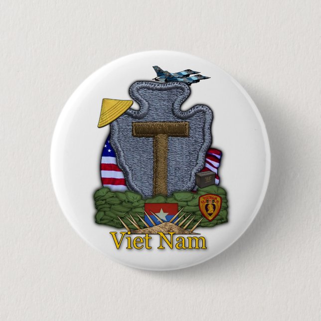 36th infantry division vietnam war Button (Front)