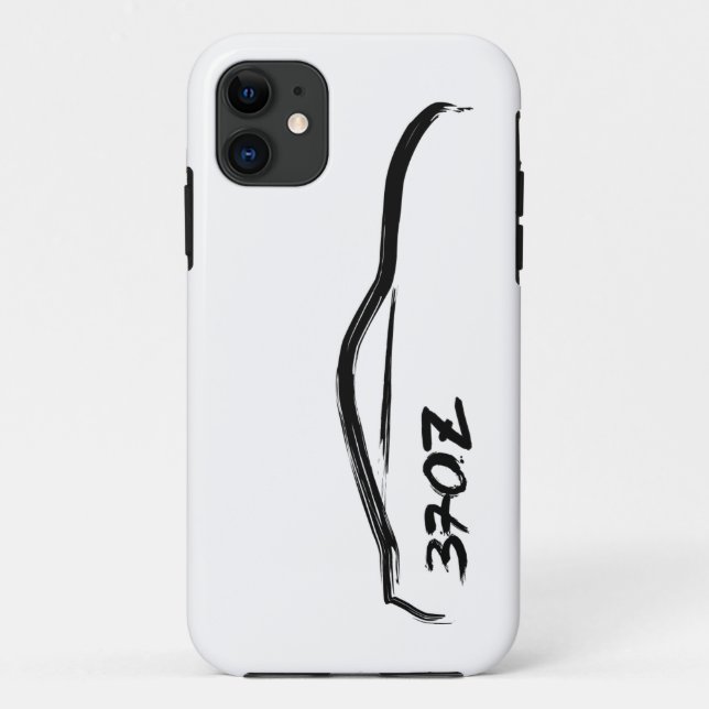 370z Black Silhouette Logo with white background Case-Mate iPhone Case (Back)