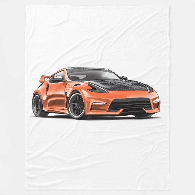 370z drawing  fleece blanket (Front)