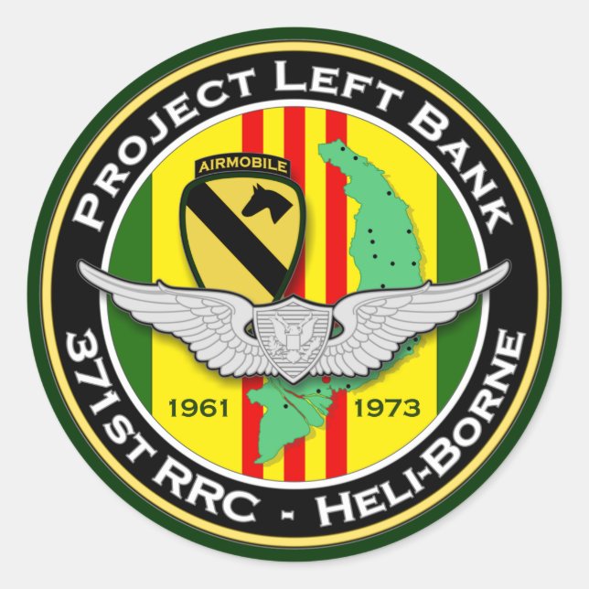 371st RRC PLB 3c - ASA Vietnam Classic Round Sticker (Front)