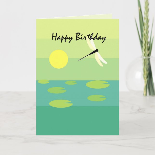 3749 Dragonfly Birthday Card (Front)