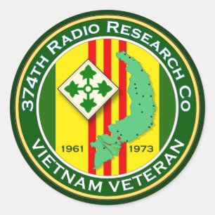 374th RRC 2 - ASA Vietnam Classic Round Sticker