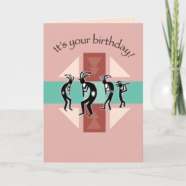 3750 Kokopelli Birthday Card (Front)