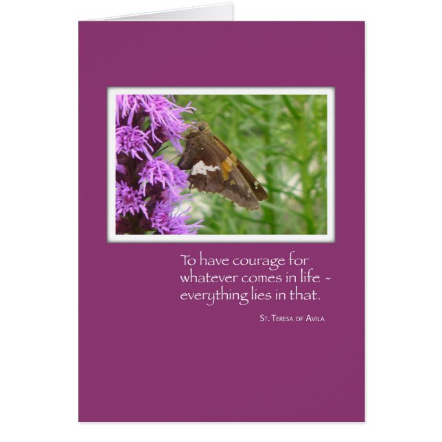 37798 Courage Butterfly on Flower (Front)