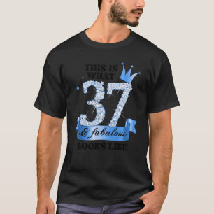 37 & Fabulous I Blue White Party Group Candid Phot T-Shirt