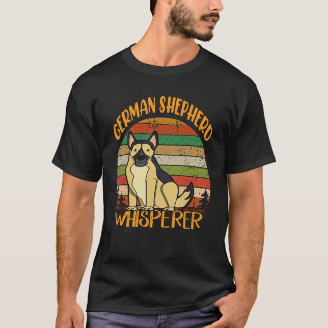37 German Shepherd Whisperer German Shepherd T-Shirt (Front)