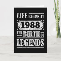 37 Year Old 1988 Birth Of Legend 37th Birthday