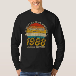 37 Year Old 1988 Retro Awesome 37th Birthday Gift T-Shirt