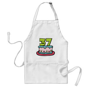 37 Year Old Birthday Cake Standard Apron