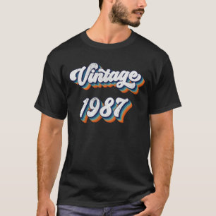 37 Year Old Gift Men Women Vintage 1987 37th Birth T-Shirt