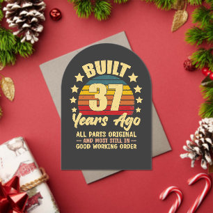 37 Years Ago All Parts Original 37th Birthday Acrylic Invitations