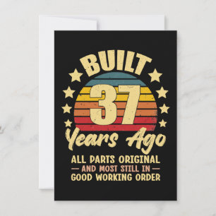 37 Years Ago All Parts Original 37th Birthday Card