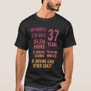 37 Years Married Funny 37th Wedding Anniversary T-Shirt