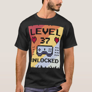37 Years Old Birthday Gamer Level variable Unlocke T-Shirt