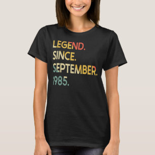 37 Years Old Legend Since September 1985 37th Birt T-Shirt