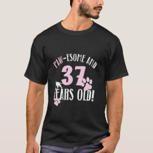37th Birthday 37 Years Old Cat Mum Cat Lover Birth T-Shirt