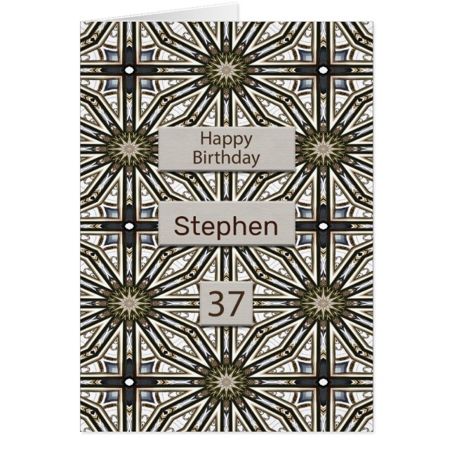 37th Birthday Abstract Mandala Design (Front)