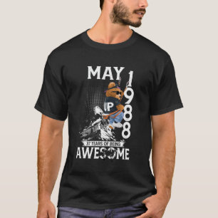 37th Birthday Bear Legends May 1988 37 Years Old F T-Shirt