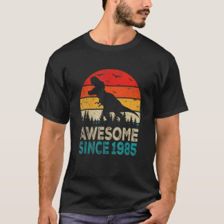 37th Birthday Dinosaur 37 Year Old Awesome Since 1 T-Shirt