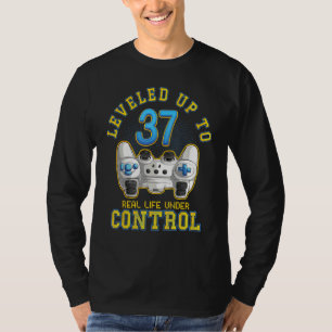 37th Birthday Gamer Levelled Up To 37 Years Gaming T-Shirt