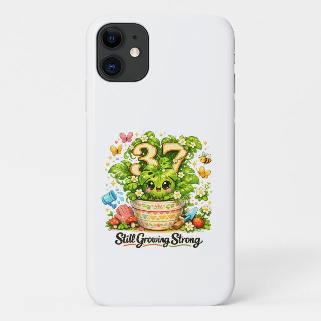 37th Birthday Monstera Phone Case – Gardening Gift (Back)