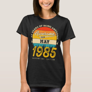 37th Birthday Retro May 1985 Quarantine 37 Years O T-Shirt