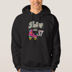 37th Birthday Roller Skates Rolling Into 37 Years  Hoodie