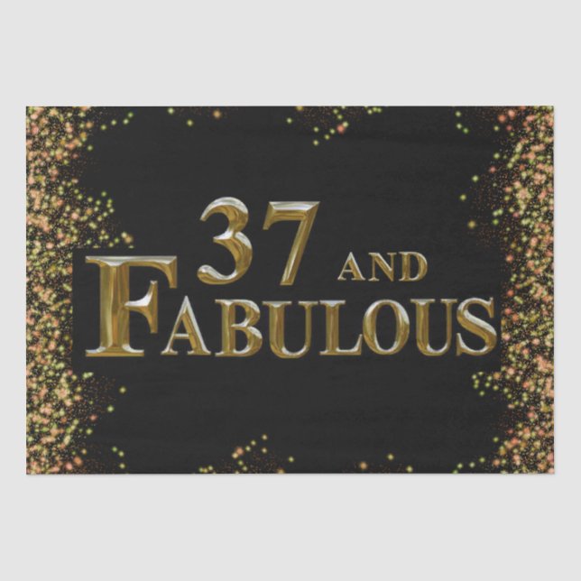 37th  Birthday  Tissue Paper (Front)