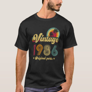 37th Birthday Vintage 1986 Original Parts Year Of T-Shirt