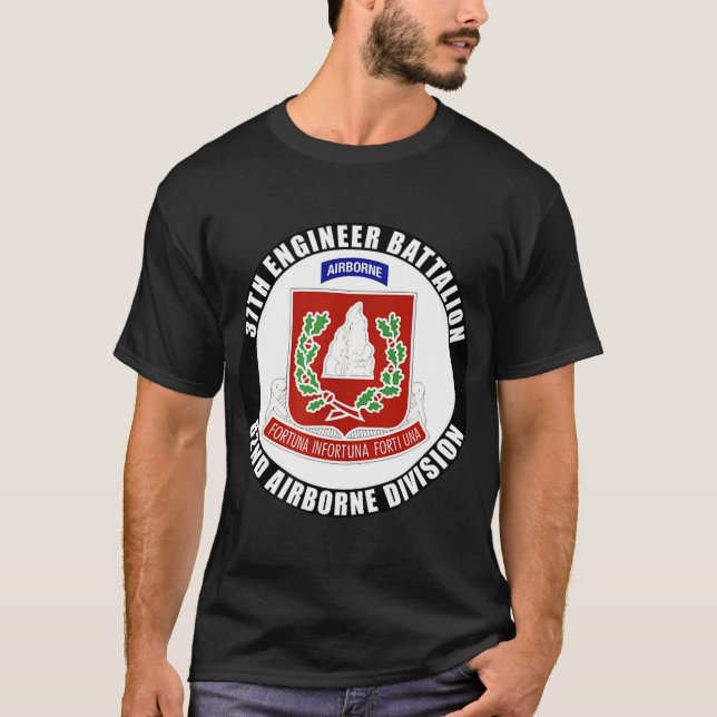 37th Engineer Battalion 82nd Airborne Division Vet T-Shirt (Front)