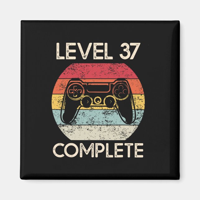 37th Wedding Anniversary Couples Husbynd Gamer Fun Magnet (Front)