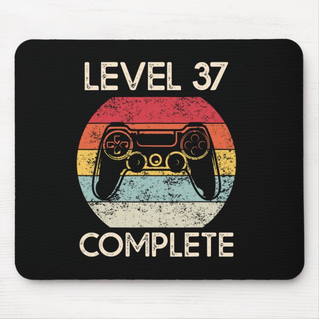 37th Wedding Anniversary Couples Husbynd Gamer Fun Mouse Pad (Front)