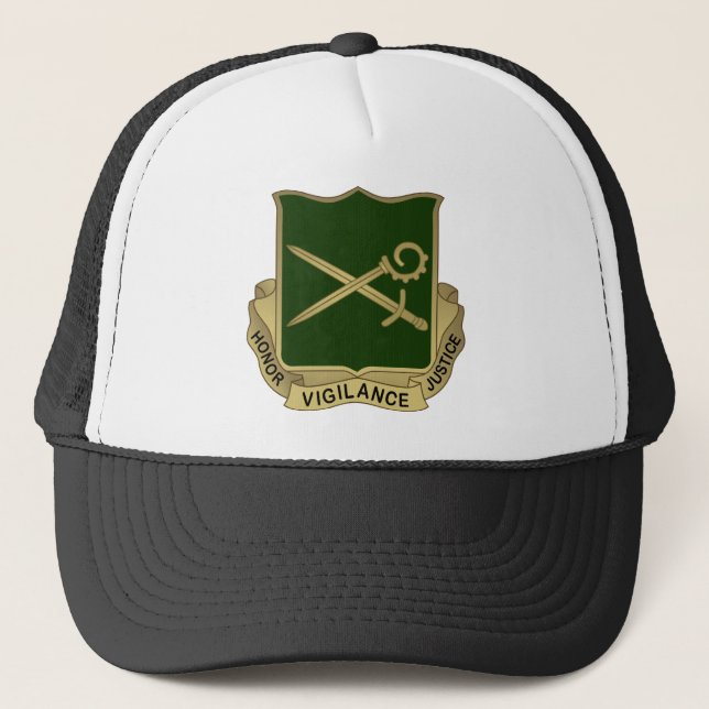 385th MP Battalion Crest Trucker Hat (Front)