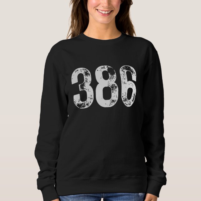 386 Area Code Palm Coast FL Mobile Telephone Area  Sweatshirt (Front)