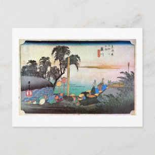 38. 藤川宿, 広重 POSTCARD