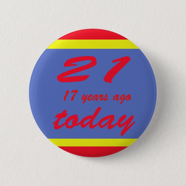 38 birthday 6 cm round badge (Front)