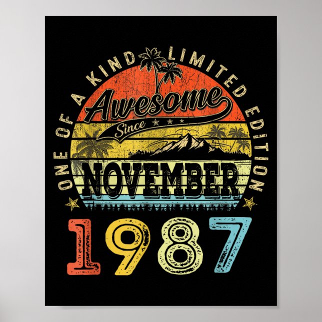 38 Limited Edition 1987 One Of A Kind November 38t Poster (Front)