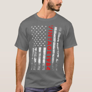 38 Year Old Gifts Vintage 1984 American Flag 38th T-Shirt