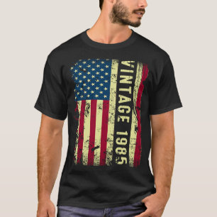 38 Year Old Vintage 1985 American Flag 38th Birth T-Shirt