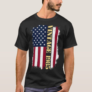 38 Year Old Vintage US Flag 1985 American Flag 38t T-Shirt