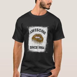 38 Years Old Birthday Awesome Since 1984 Leopard L T-Shirt