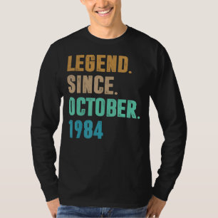 38 Years Old Legend Since October 1984 38th Birth T-Shirt