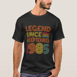38 Years Old Legend Since September 1985 38Th Birt T-Shirt
