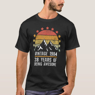 38 Years Old Vintage 1984 Birthday 38th Birthday T-Shirt